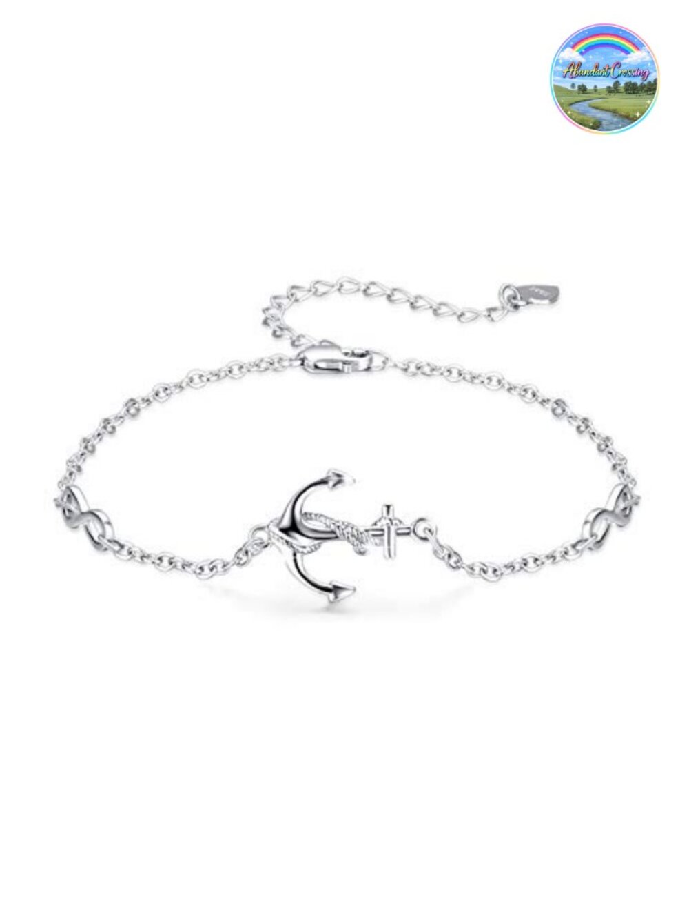 925 Sterling Silver Anchor Link Bracelet Nautical Charm for Women Men